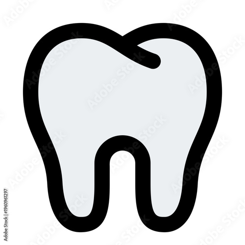 Tooth Filled Line Icon Vector, Modern Medical and Pharmacy Symbol for Healthcare, Medicine, and Hospital Services