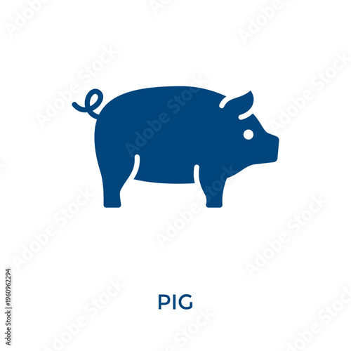Pig Icon Dual Tone Style. Vector Illustration For Graphic Design