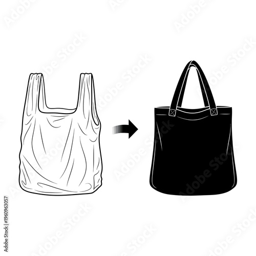 Reusable bag made from plastic.
