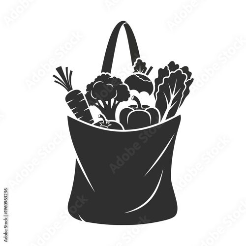 Vegetables in a shopping bag.