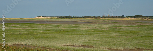 Tableau sur toile saltmarsh and dunes of Het Zwin nature reserve along the northsea coast in Knokk