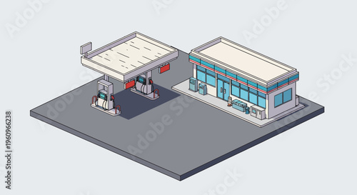 Gas shop car fuel pump road city sign icon area part site base kit map day
