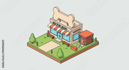 Pet shop bone sign store home tree yard zoo dog cat vet toy box kit