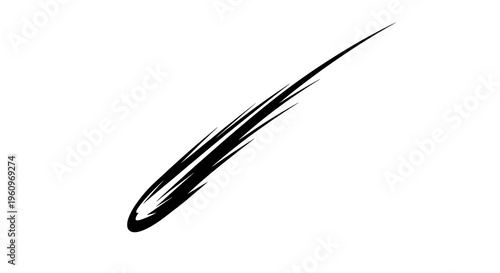 Black mascara brush stroke for makeup