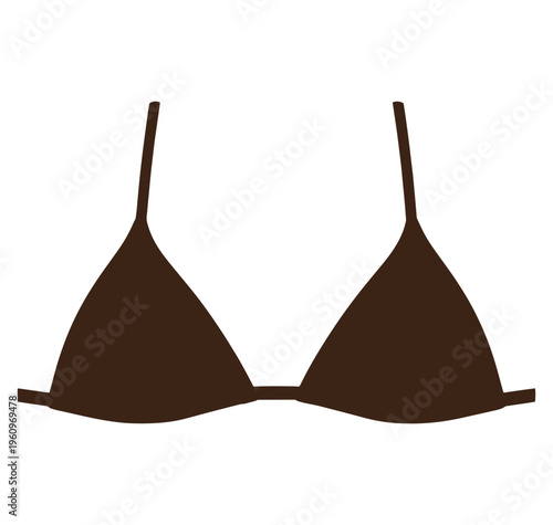 brown bra isolated on white background simple lingerie