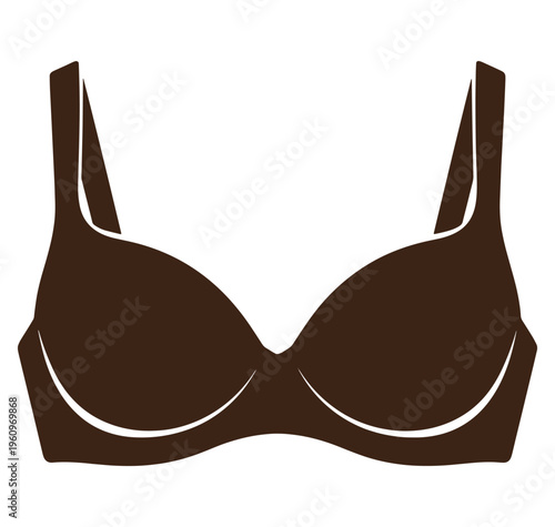 brown push up bra isolated on white background