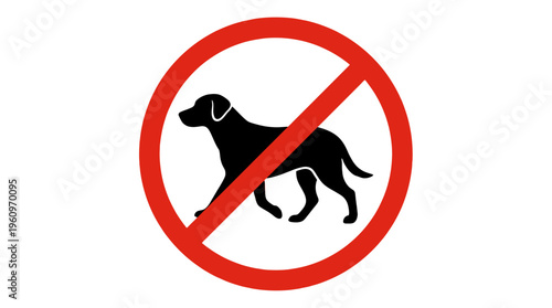 Prohibited dogs forbidden pets sign or symbol