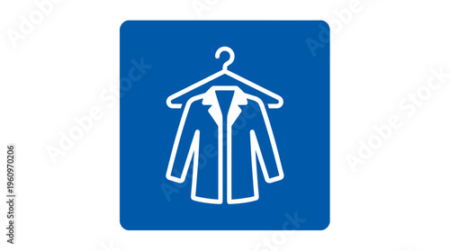 Cloakroom or dry cleaning service available sign