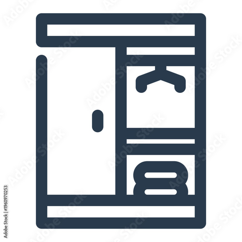 Wardrobe Vector Icon for Home Interior