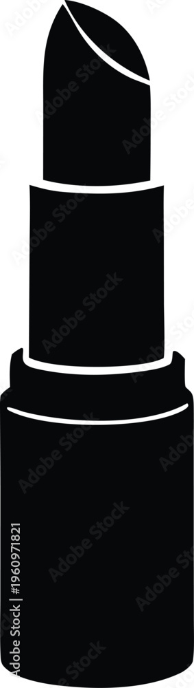 Obraz premium Beauty makeup cosmetic lipstick simple flat vector icon