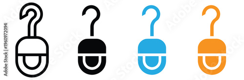 Vector icons of question mark symbols in various colors for business and education use
