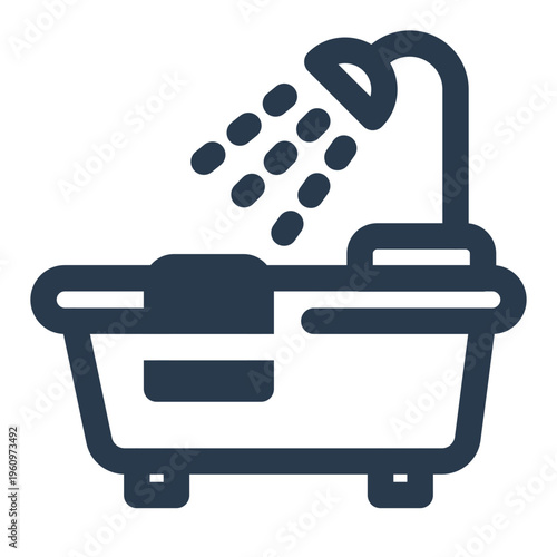 Bathtub Vector Icon for Home Interior