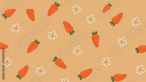 Easter celebration with soft evergreen pastel carrots