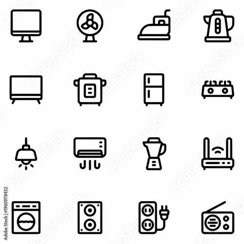 Home Appliances icons set