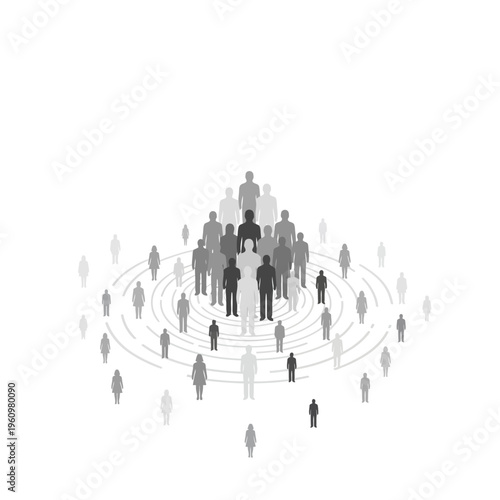 Diverse group of people standing together.