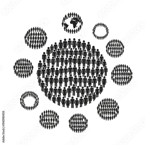 Diverse group of people standing together.