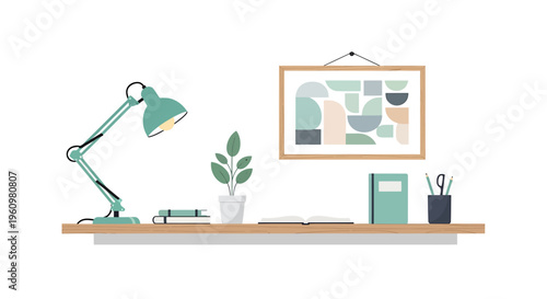 A minimalist home office workspace setup.