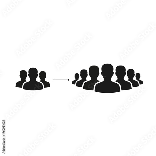 People growing in a group.