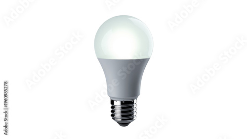 Foto Isolated LED light bulb glowing brightly, modern energy-efficient lamp for susta