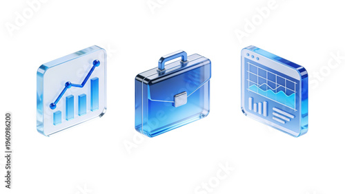 Blue 3D folder icon featuring a secure metallic lock