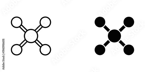 molecular structure comparison carbon vs silicon flat design vector illustration
