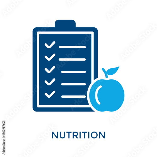 Nutrition Icon Dual Tone Style. Vector Illustration For Graphic Design