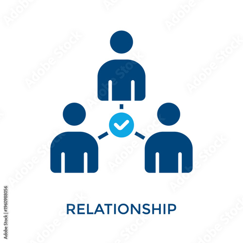 Relationship Icon Dual Tone Style. Vector Illustration For Graphic Design