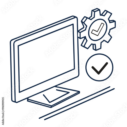 Software install icon vector an white background.eps