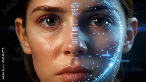 Duality of Human and Machine Coexistence. Explore the symbiosis of human emotion and artificial intelligence in this striking visual.