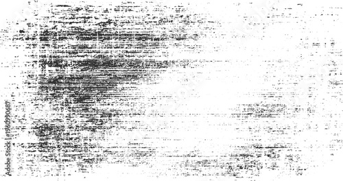 Black and white textured background with horizontal lines and scattered dots