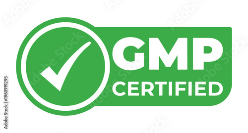 GMP Certified. Good Manufacturing Practice Certified isolated  Green stamp, sticker, sign vector illustration