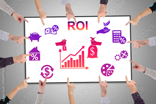Roi concept on a whiteboard