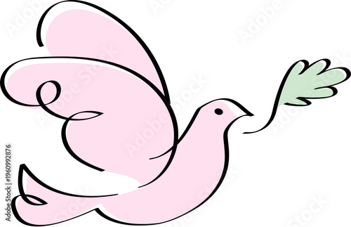 새 평화  장식 그림