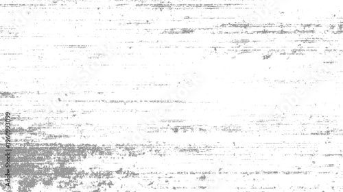 Distressed horizontal grunge texture with scattered grey particles on white background