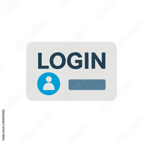 Login form interface with user icon and input fields for authentication and access