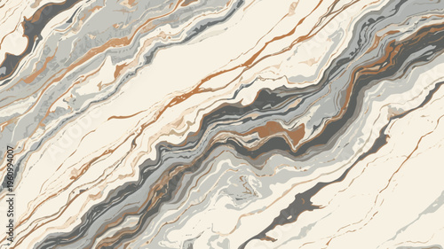 Vector template A minimal and contemporary seamless pattern replicating the bold veining of high-end stone and marble, a key material trend for 2026 global furniture