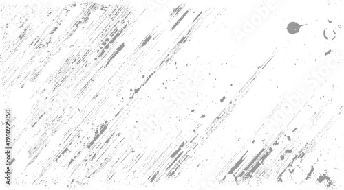 Grey textured distressed background with diagonal scratches and splatters grunge