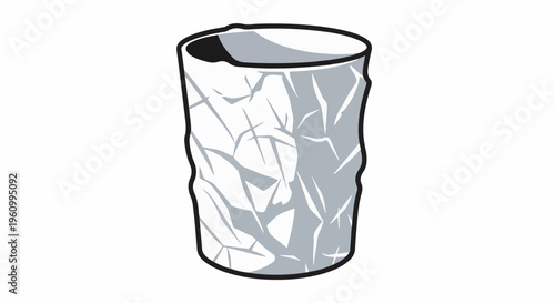 Crumpled paper cup graphic