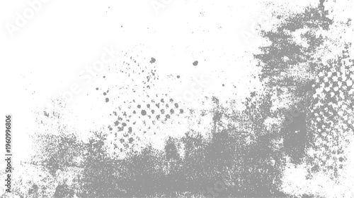 Grayscale abstract texture with scattered dots and irregular splotches grunge distressed noise