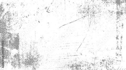 Faded distressed paper texture with scattered grey speckles and faint handwritten script grunge vintage