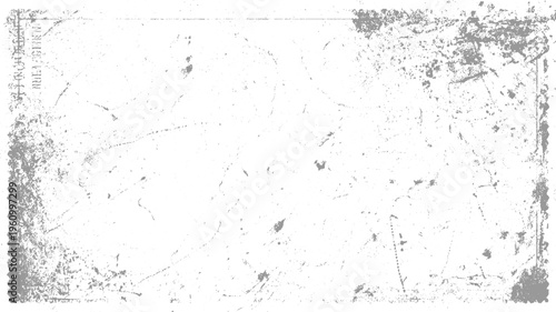 Distressed grey textured background with faded text and rough edges grunge