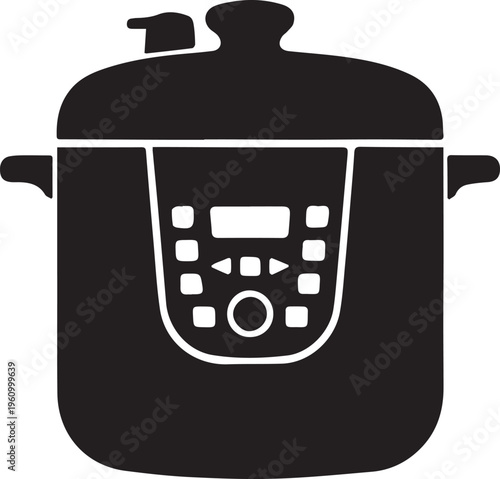Modern Electric Pressure Cooker Silhouettes