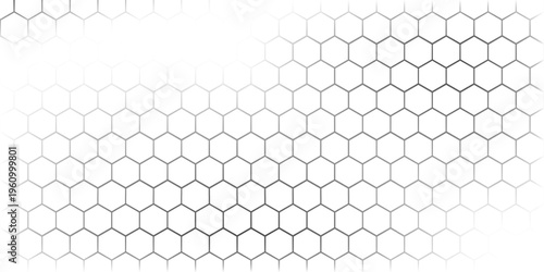white geometric hexagon glow 3d illustration background, abstract technology tiles with light flowing can be used for template