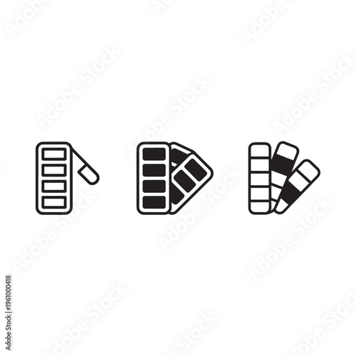 Palette icons depicting various open and closed paint color selections