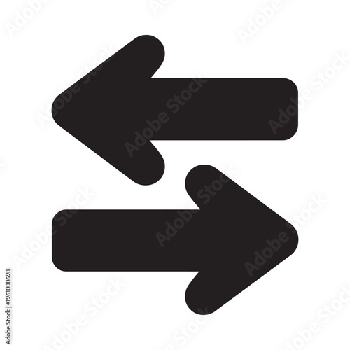 Two opposing arrows indicate direction movement or contrasting choices
