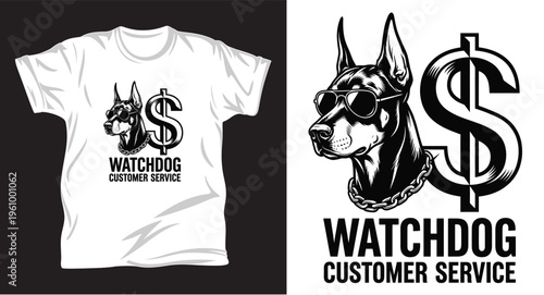 Dog graphic vector T shirt design print.