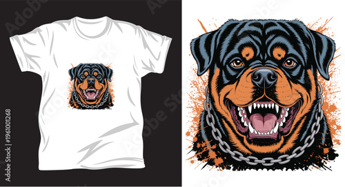 Dog graphic vector T shirt design print.