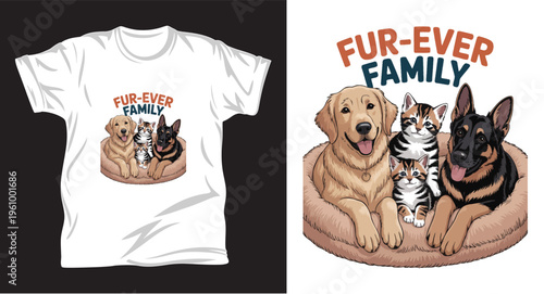 Dog graphic vector T shirt design print.