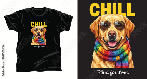 Dog graphic vector T shirt design print.