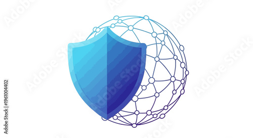 Digital Network Security Shield Protects Global Connection Concept Technology Abstract Background